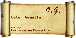 Oster Gemella névjegykártya